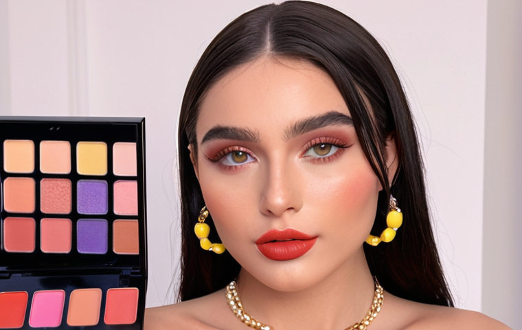**A stylish Parisian influencer**, Léna Situations-esque, promoting a new line of organic cosmetics in a short, engaging TikTok video. Focus on vibrant colors and a modern aesthetic.