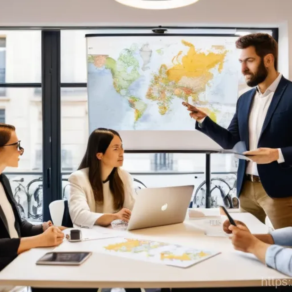 광고홍보사와 스타트업 협업 사례 - **Prompt:** "A diverse group of five professionals, including a seasoned advertising agency executiv...