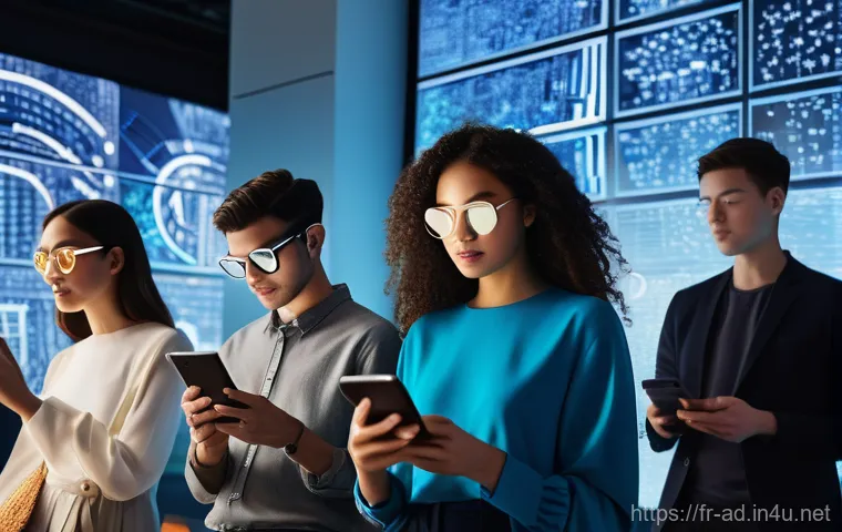 광고홍보사와 브랜드 성공 캠페인 사례 - **Prompt:** A dynamic, brightly lit scene depicting hyper-personalized digital experiences enabled b...