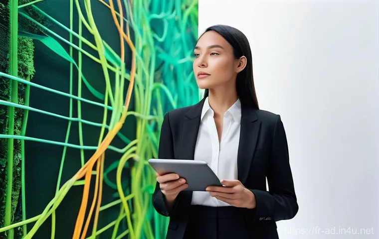 광고홍보사와 온라인 광고 효과 분석 - **Prompt:** A determined female entrepreneur in her late 20s or early 30s, wearing smart business ca...