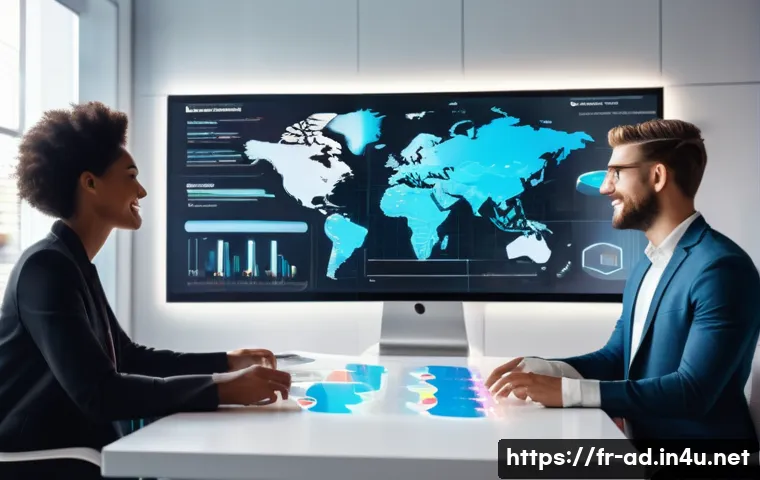 광고홍보사와 고객 중심 광고 캠페인 - **Prompt: "A diverse group of marketing professionals, male and female, in a sleek, modern advertisi...