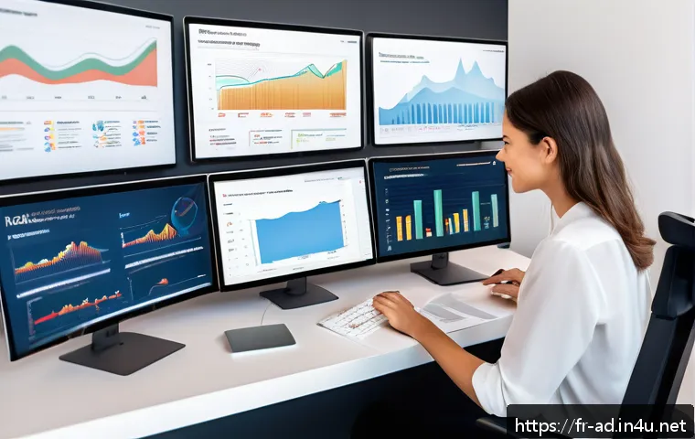 광고홍보 실무에 필요한 스킬 - A modern digital marketing office scene in Paris, featuring a diverse team of young professionals an...