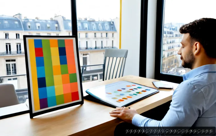 광고홍보사와 경쟁사 광고 분석 - Photorealistic Paris advertising agency strategy meeting, diverse French creative professionals comp...