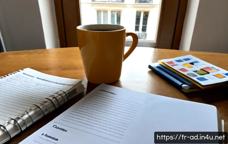 Home 30 광고홍보사 시험 주요 과목 분석 - Photorealistic French advertising and public relations exam preparation scene, mature university stu...